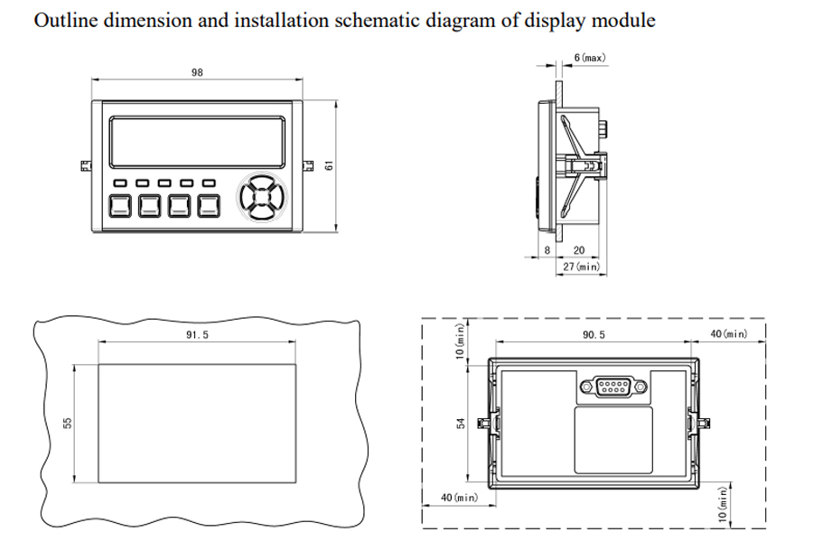 WDH-31-500 Motor Protection Controller Dimension 3